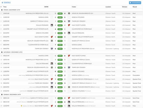 Tournament scheduling